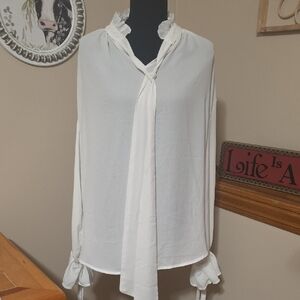 Elegant White Women's Blouse